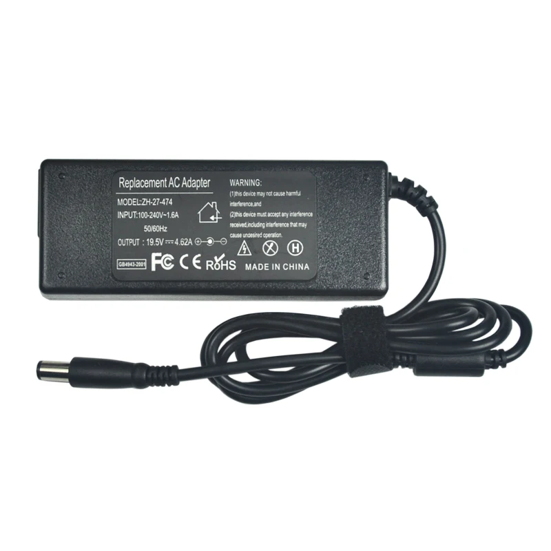 For Dell notebook power adapter charger 19.5V 4.62A/3.34A 90W/65W (7.4mm*5.0mm) conversion (4.5mm*3.0mm)