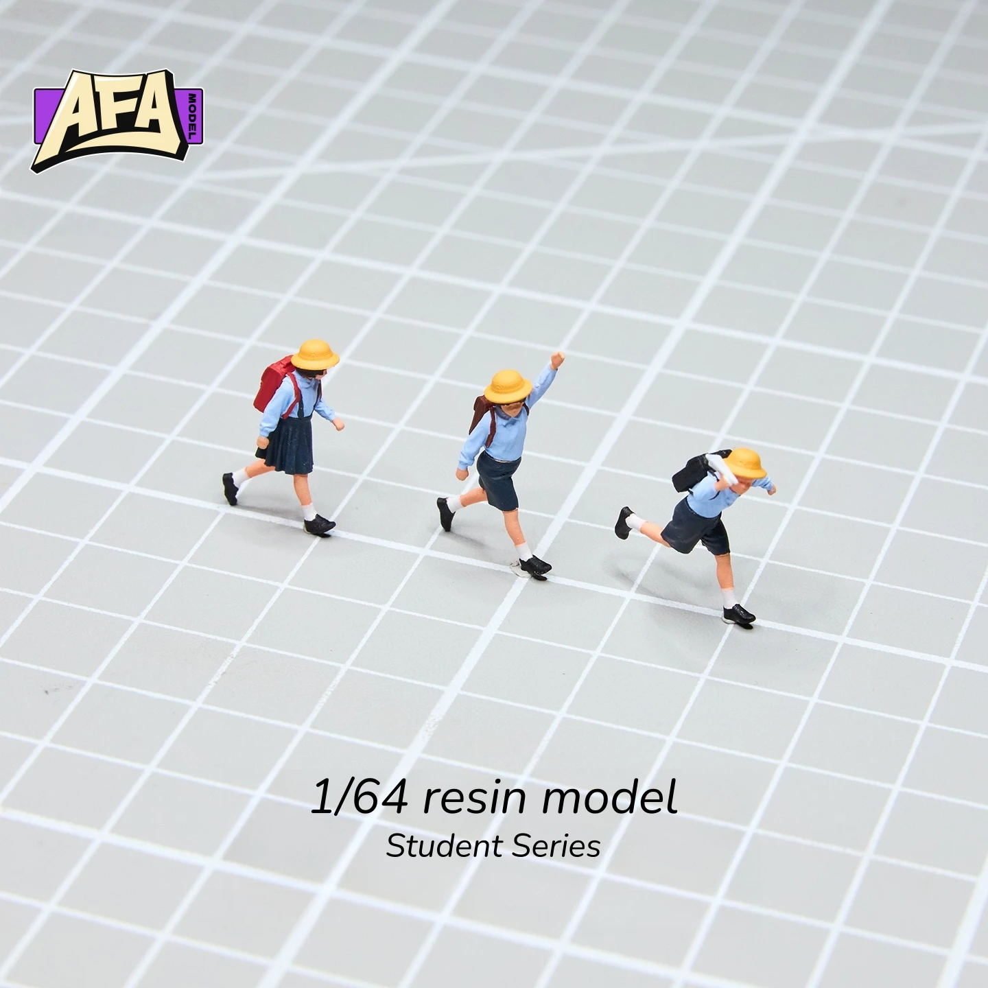 

Resin Diorama 1/64 Japanese student Minifigure Model Kit Model Props Creative Photography Display Collection Decoration
