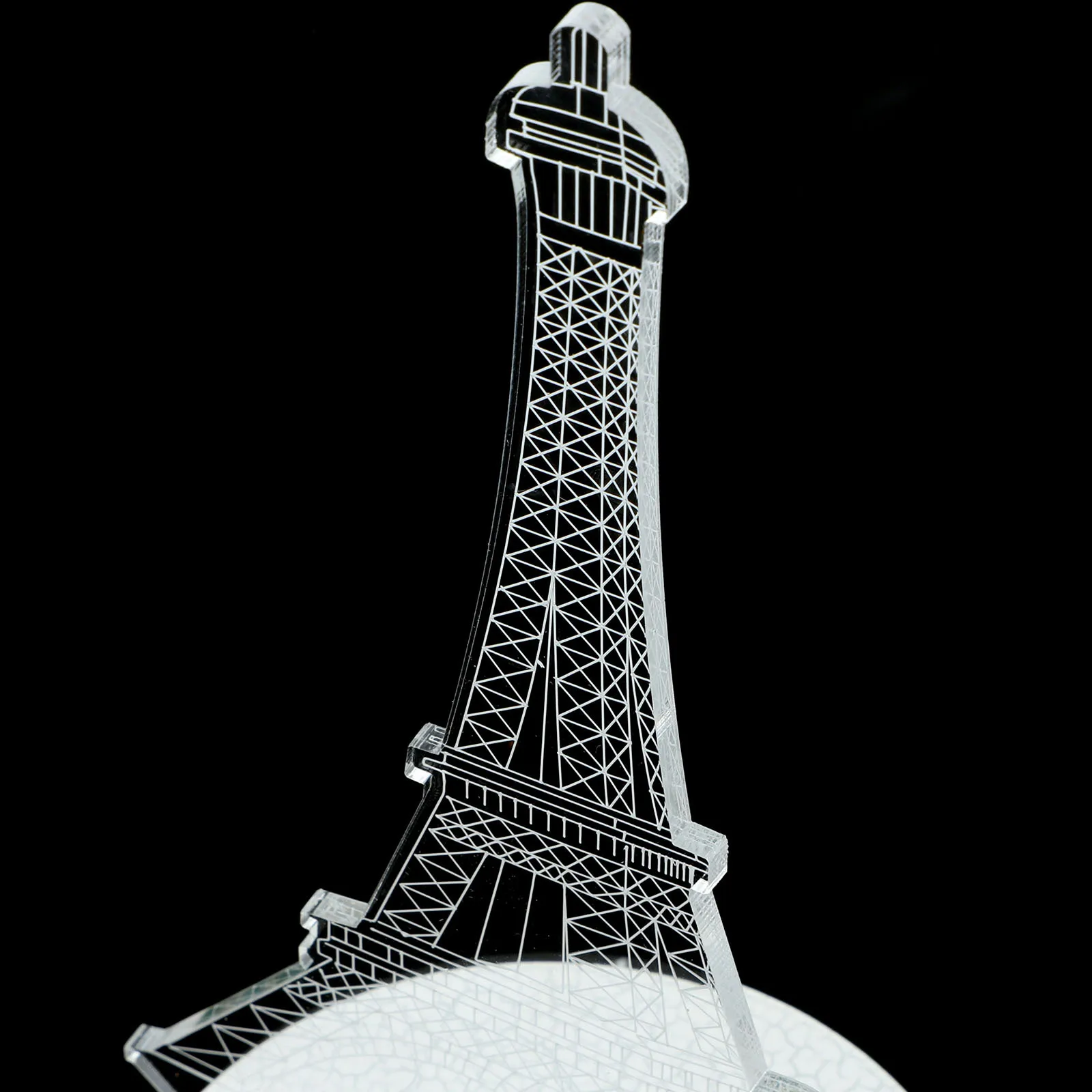 1 zestaw 1 lampka nocna 3D Mała lampka nocna Wieża Eiffla USB Lampka stołowa Ściemniana LED Prezent na lampkę