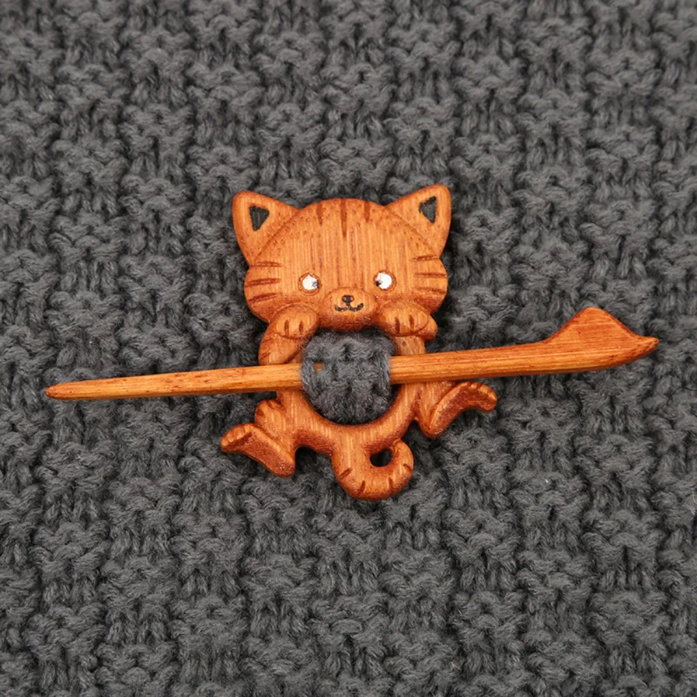 Деревянная брошь-кенгуру с рисунком милого щенка, свитер, булавка, собака, котенок, шарф с пряжкой, вечерние