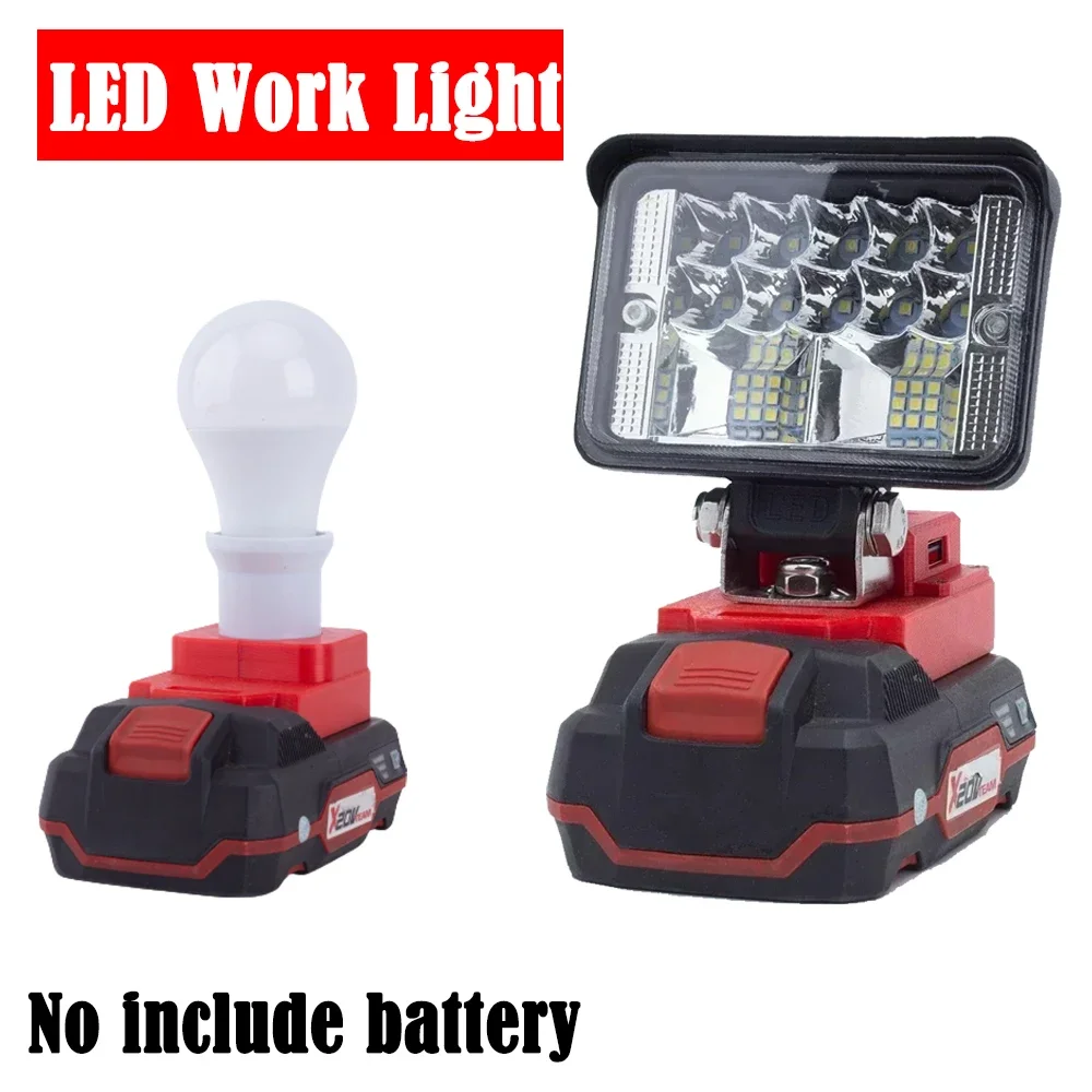 Wireless Led Luz de Trabalho para Parkside X20v Portátil Lâmpada Exterior Luz de Emergência Li-ion Bateria Não Incluído