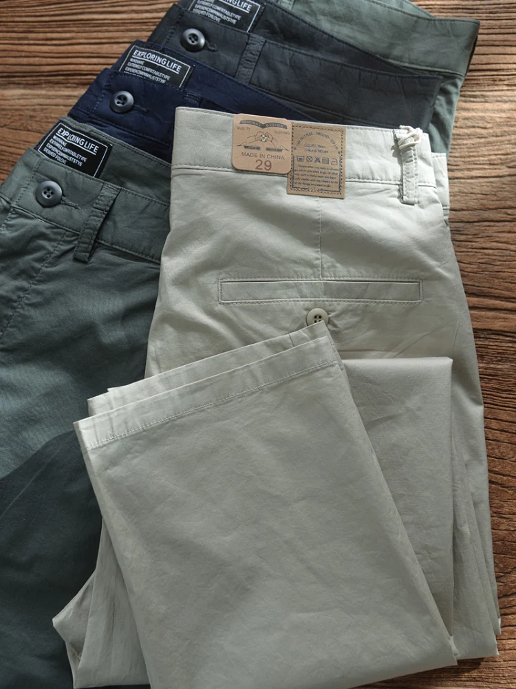 

Мужские повседневные брюки Busin: тонкие, эластичные, прямого кроя, летние, новые, базовые, свободные, длинные, формальные, из дышащей хлопковой смеси