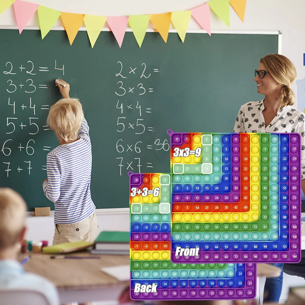 12x12&12+12 Multiplication Addition Math Board Games Fidget Toys, Times Table Practice Teaching Educational Toys Gifts for Class