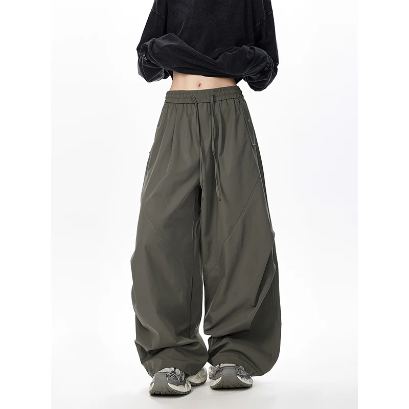 

Black Casual Pants Men Fashion Oversized Wide Leg Pants Men Japanese Streetwear Hip-hop Loose Cargo Pants Mens Vintage Trousers