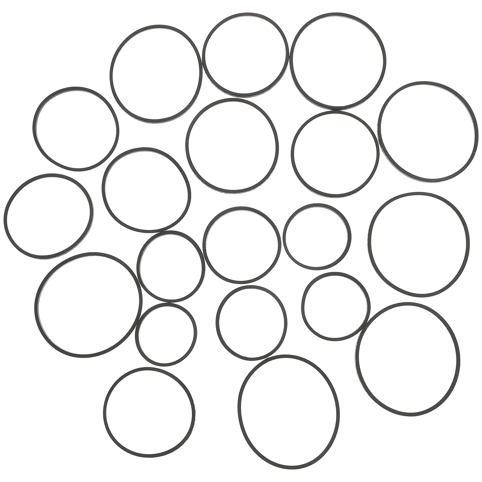 

20 Pcs Recorder Belts Rubber Replacement Parts for Cassette Tape Machines Belt Drives Video Devices Accessories Fits Most Models