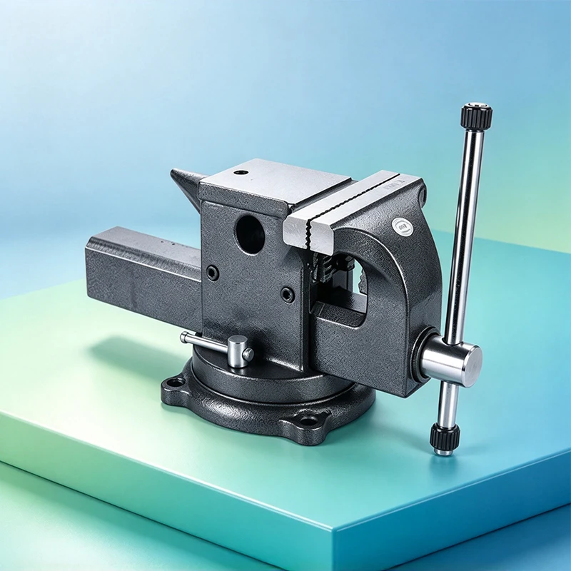 Ox Horn American Style Cast Steel Bench Vise 4'' 5'' 6'' 8'' 10'' DIJIN  Swivel Base Workshop Bench Vice With Anvil