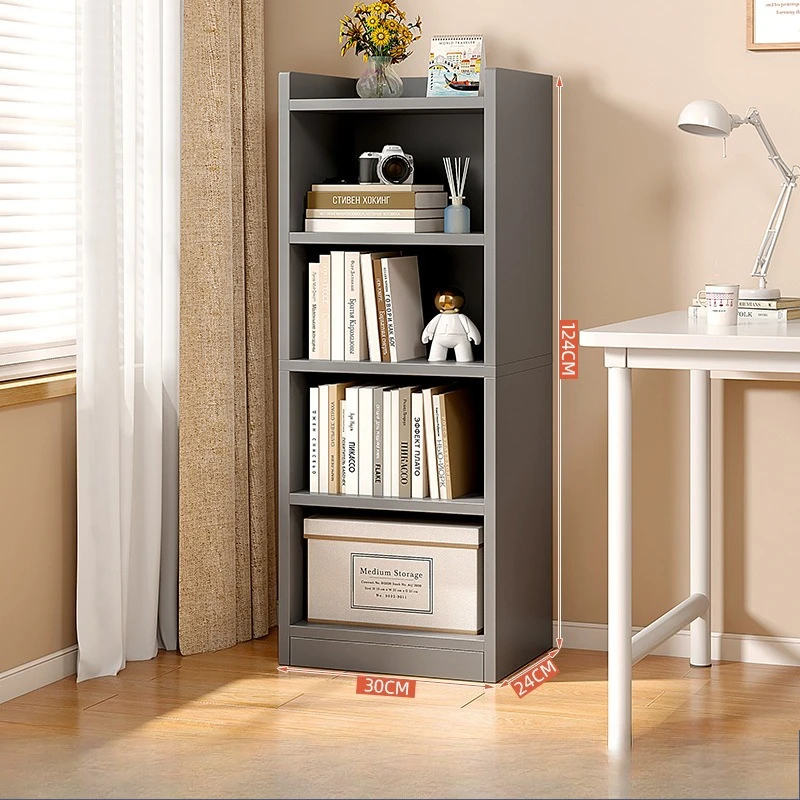 

Элитный узкий книжный шкаф-витрина для небольшой стены, многоуровневая полка для хранения в гостиной