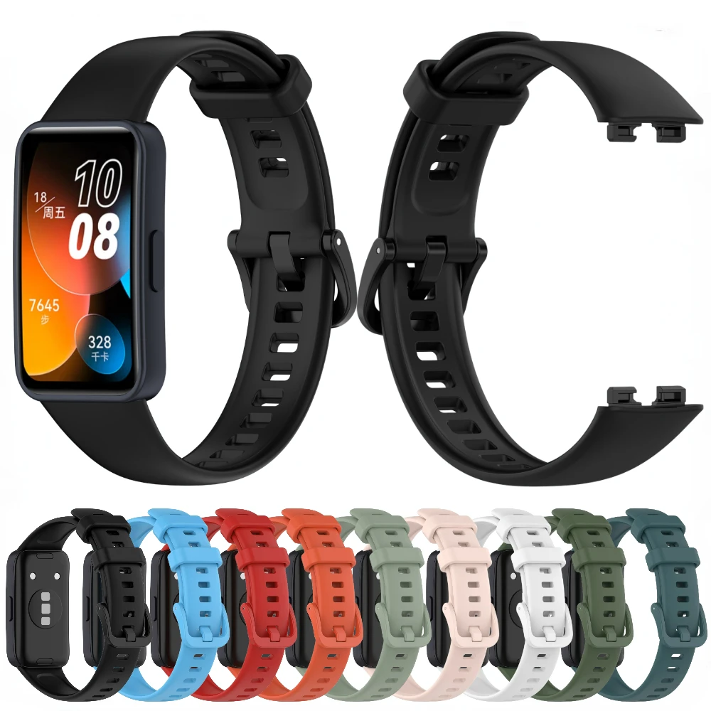 Sport Silicone Strap for Huawei Band 9 Original Colored buckle Wristband for Huawei Band 9/8 Smart Watch Bracelet Accessories