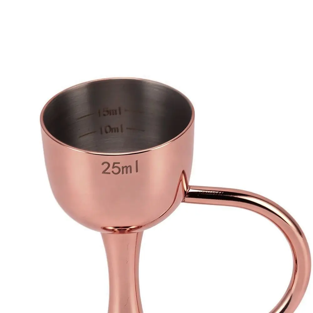 Practical Stainless Steel Double Sided Jigger Copper Plating Dual End Wine Measuring Cup Bartender Measuring Jigger Bartender