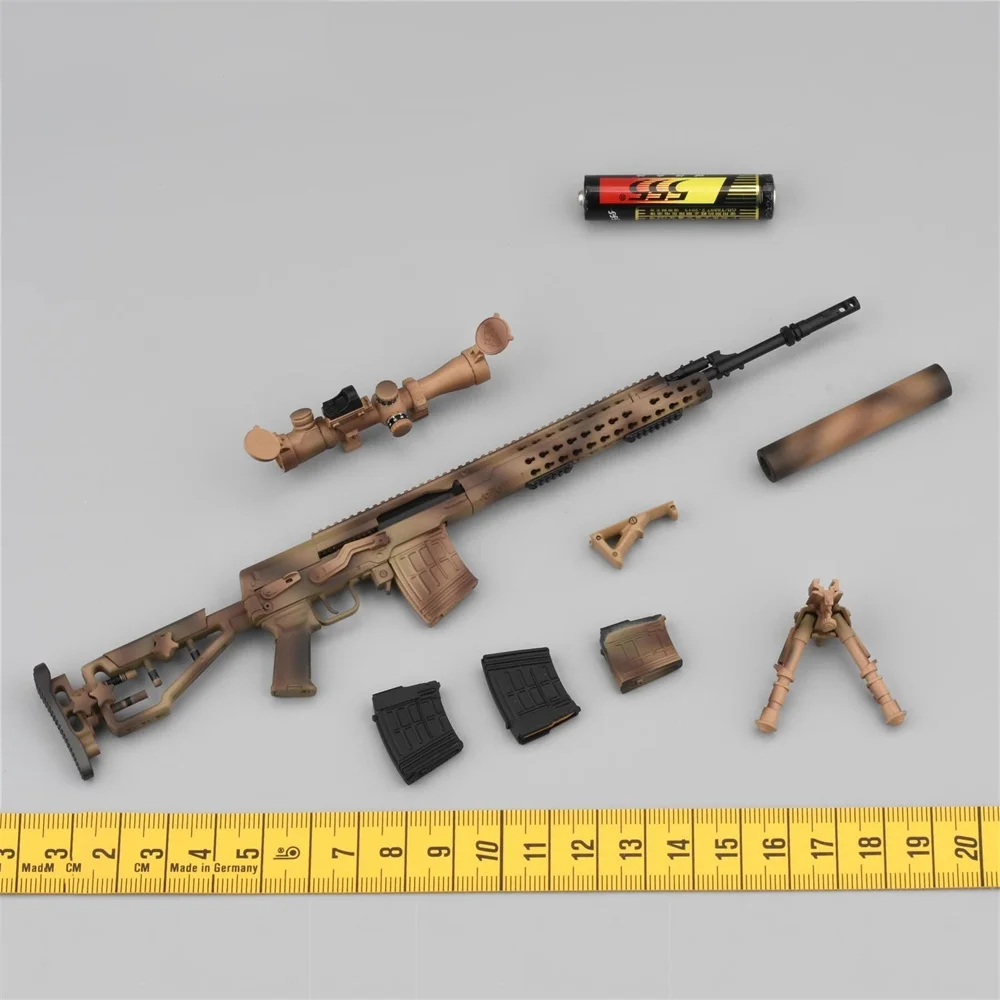 เขื่อน DAMTOYS 78100 รัสเซีย Action Figure Sniper หลักยาวของเล่นอาวุธรุ่น SVDS กระเป๋าคลิป PVC วัสดุสําหรับ 12 "ตุ๊กตา DIY 1/6