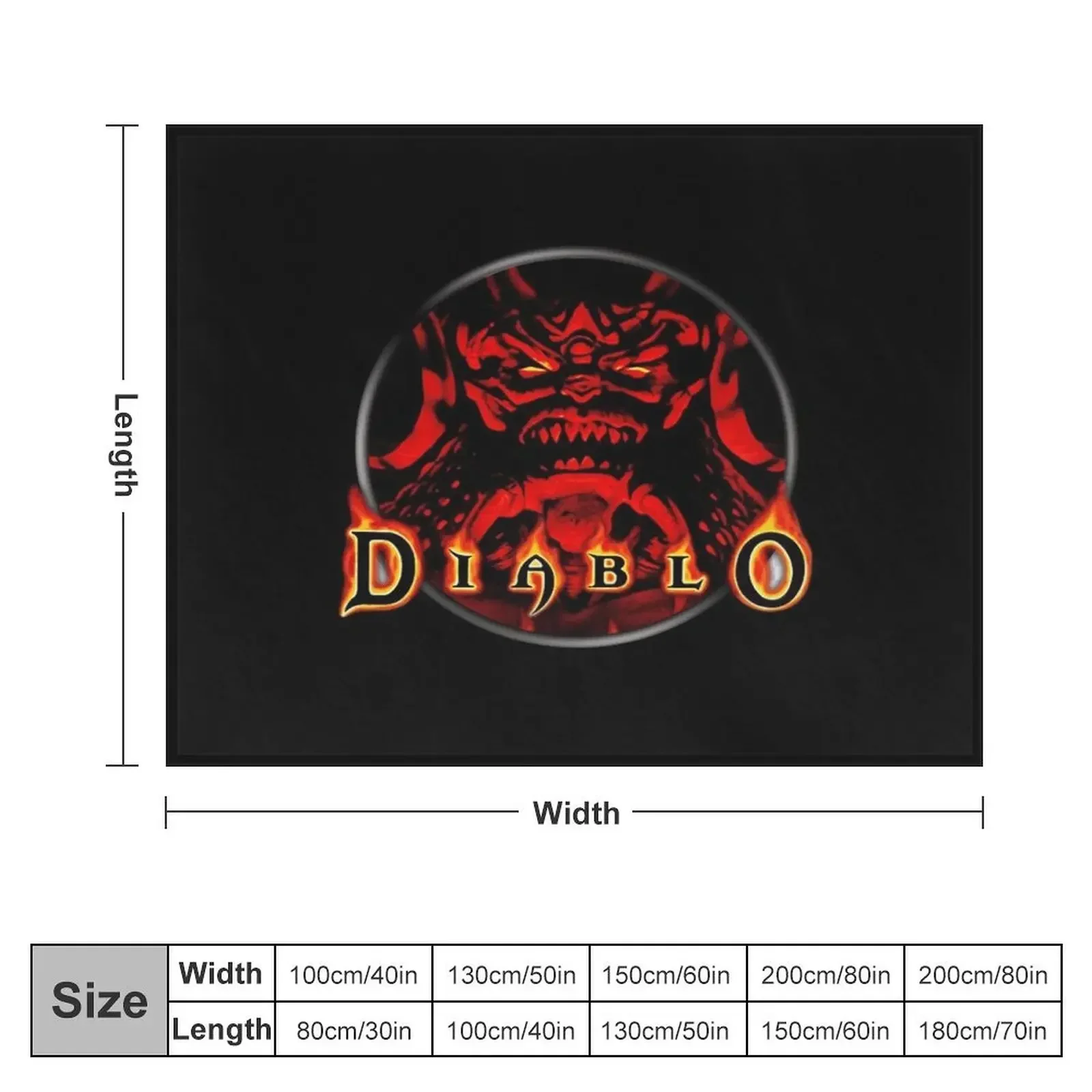 Diablo 4 Gameplay Throw Blanket Plush halloween for winter Furry Blankets