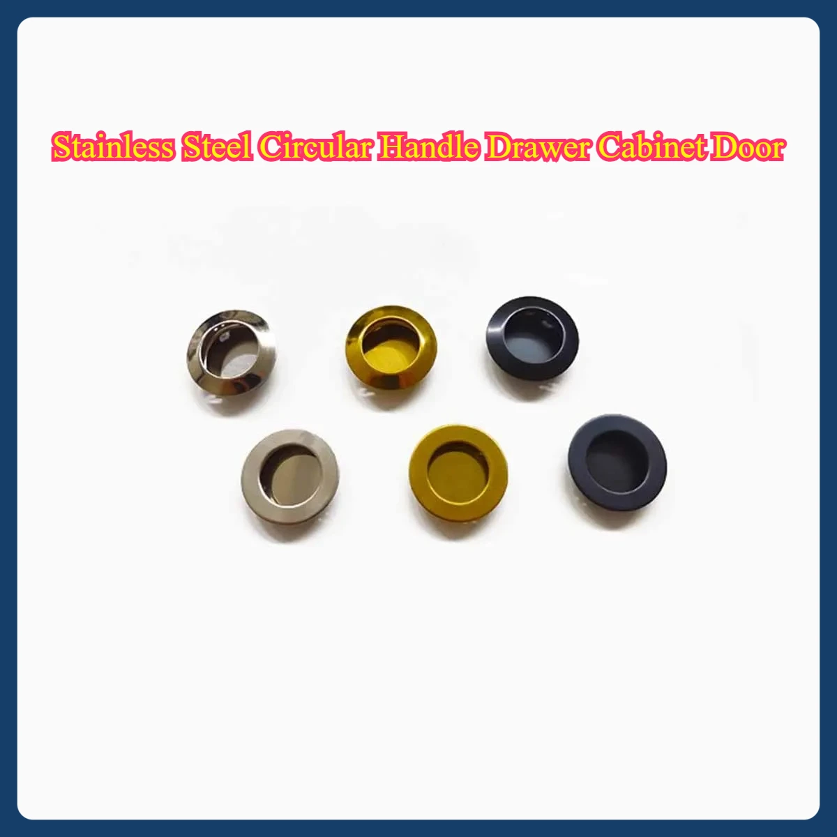 

Stainless Steel Circular Handle Drawer Cabinet Door Sliding Door Concealed Embedded Invisible Small Handle Opening 35mm