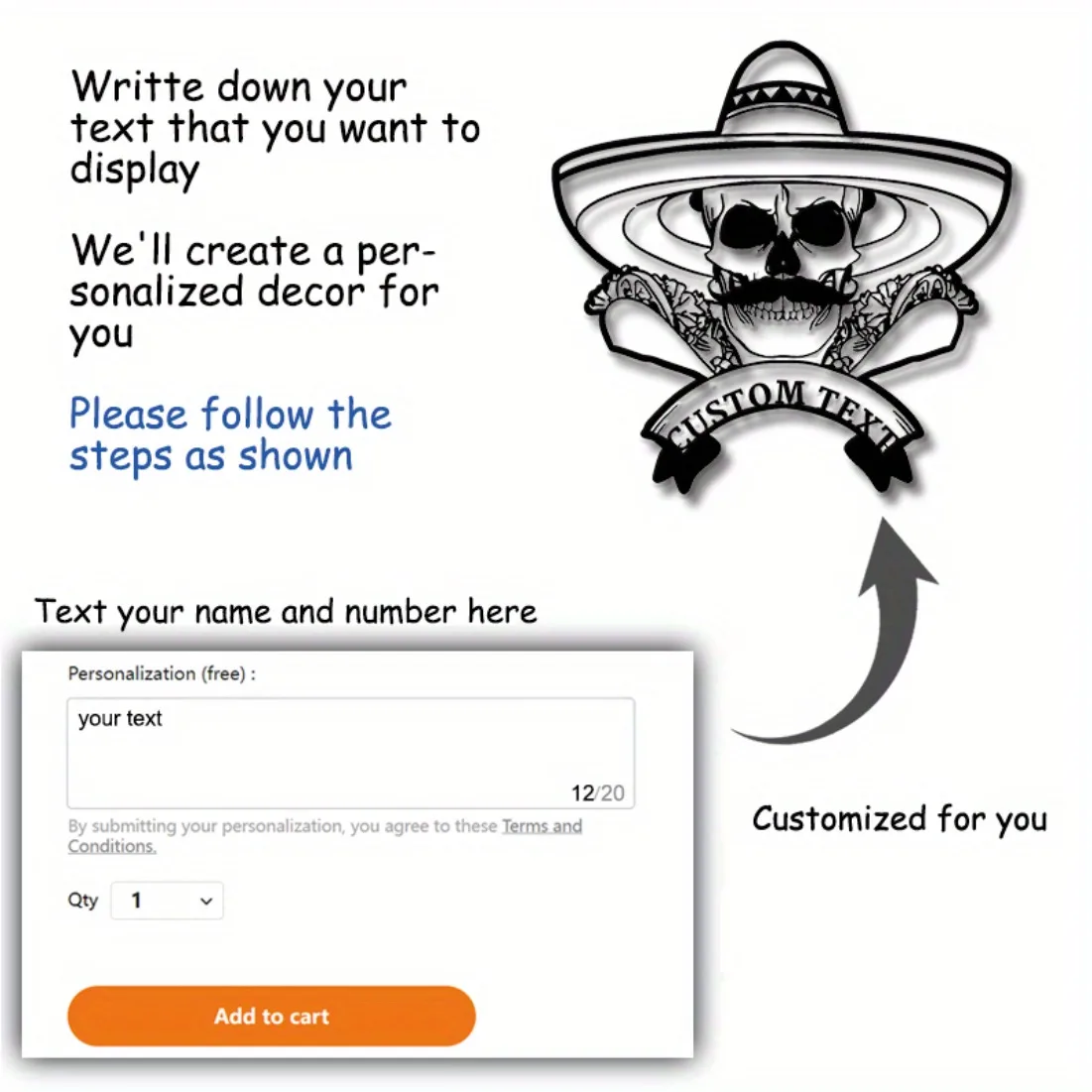 Custom Metal Wall Art - English Text Mexican Food Hanging, Personalized Taco Design Indoor/Outdoor Decor, Hot Restaurant Sign.