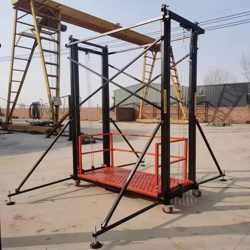 Échafaudage électrique levage mobile multifonctionnel pliant télécommande plate-forme de levage décorateur palan de construction