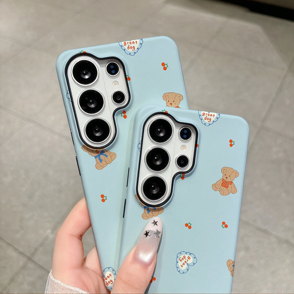 Teddy Bear Treat Phone Case For Samsung Galaxy S26 S25 Ultra S24 S23 Plus Hard Shock‑Absorption 2-in-1Protective Cover