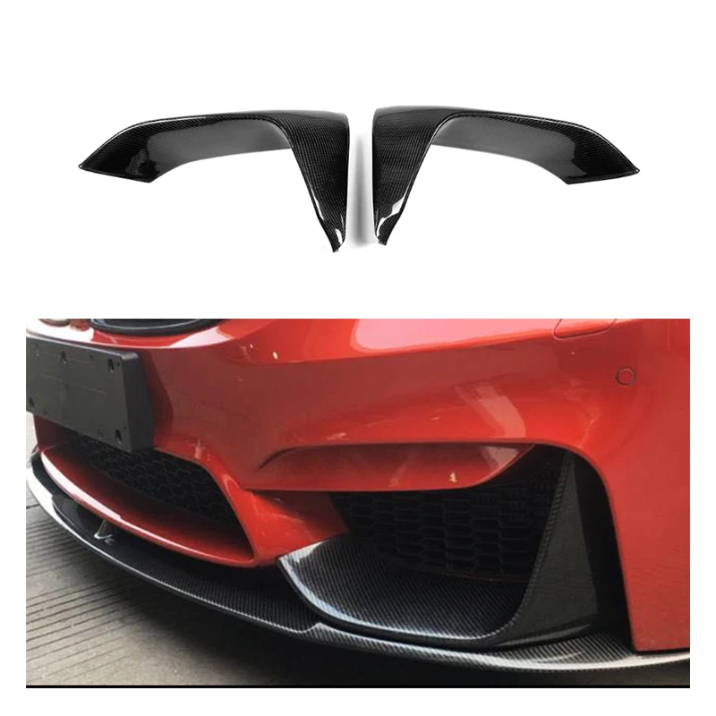 Carbon Fiber MP Style Front Bumper Side Splitters Winglets 51192350712 For BMW F80 M3 F82 F83 M4 Competition CS GTS 2014-2020