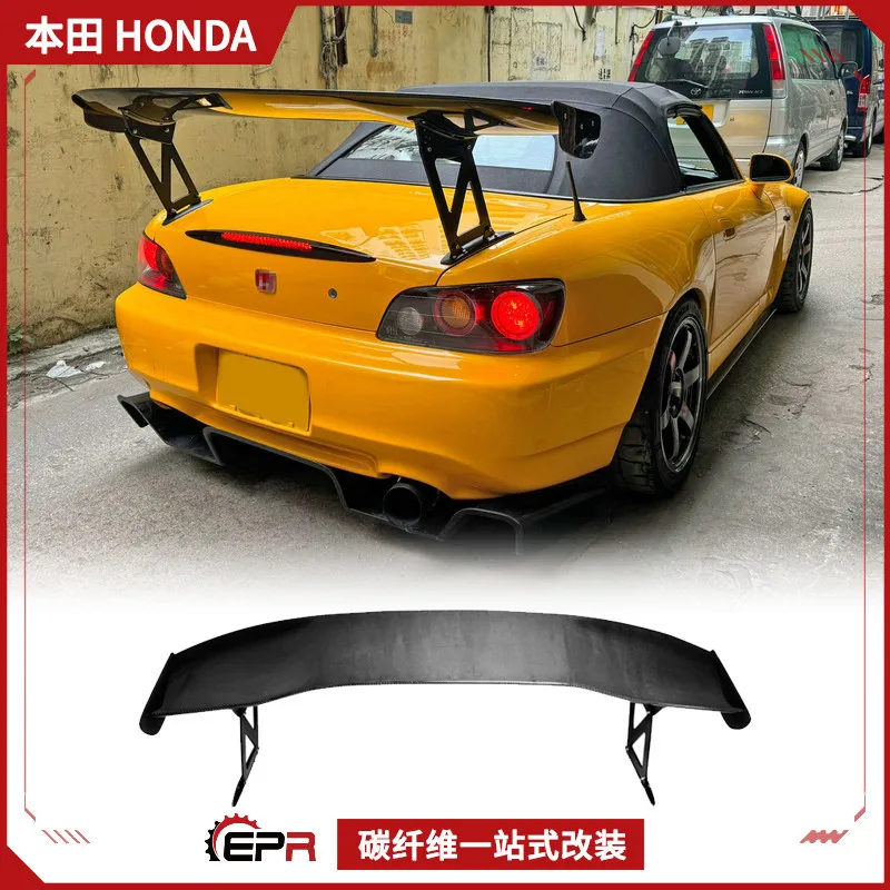 

Подходит для Honda S2000, модификация из углеродного волокна Js Racing, фиксированное ветровое крыло, заднее крыло Style Racing GT