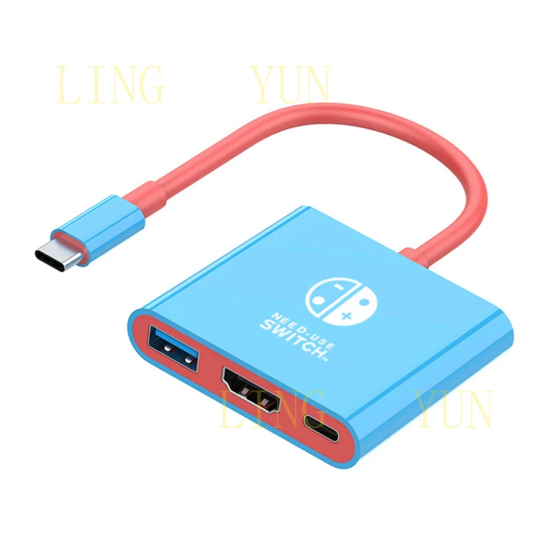

Адаптер USB C-HDMI с портом USB3.0, портативный ТВ-адаптер, поддерживающий 4K/30 Гц