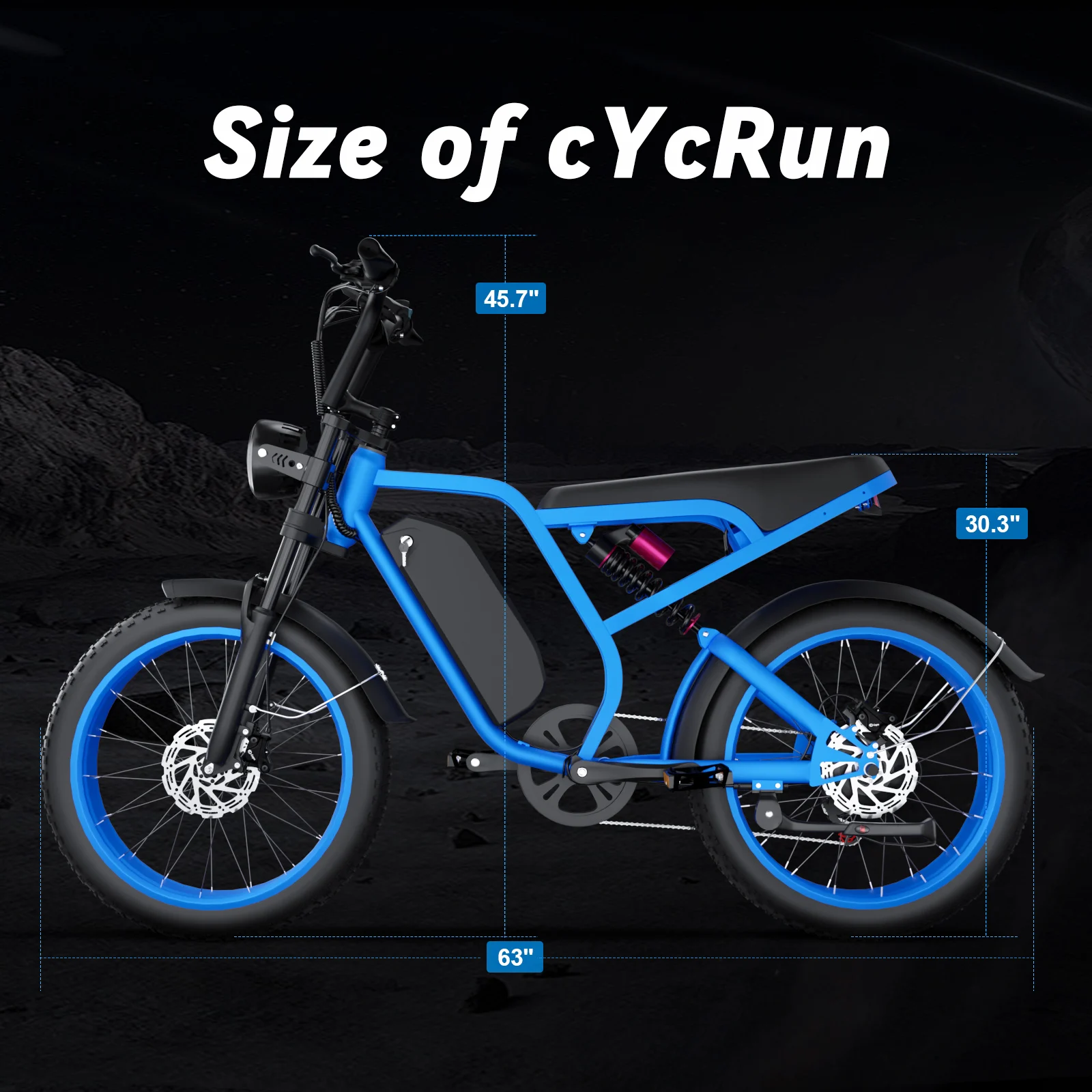 SU8 Electric Bike: 48V 1500W Motor, 32MPH Top Speed, 80-Mile Range, Removable Battery