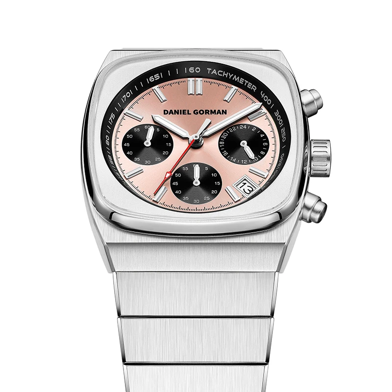 2026 New Arrival Daniel Gorman Quartz Watch Sapphire Glass 5ATM Waterproof 304 Stainless Steel Dressy Wristwatch
