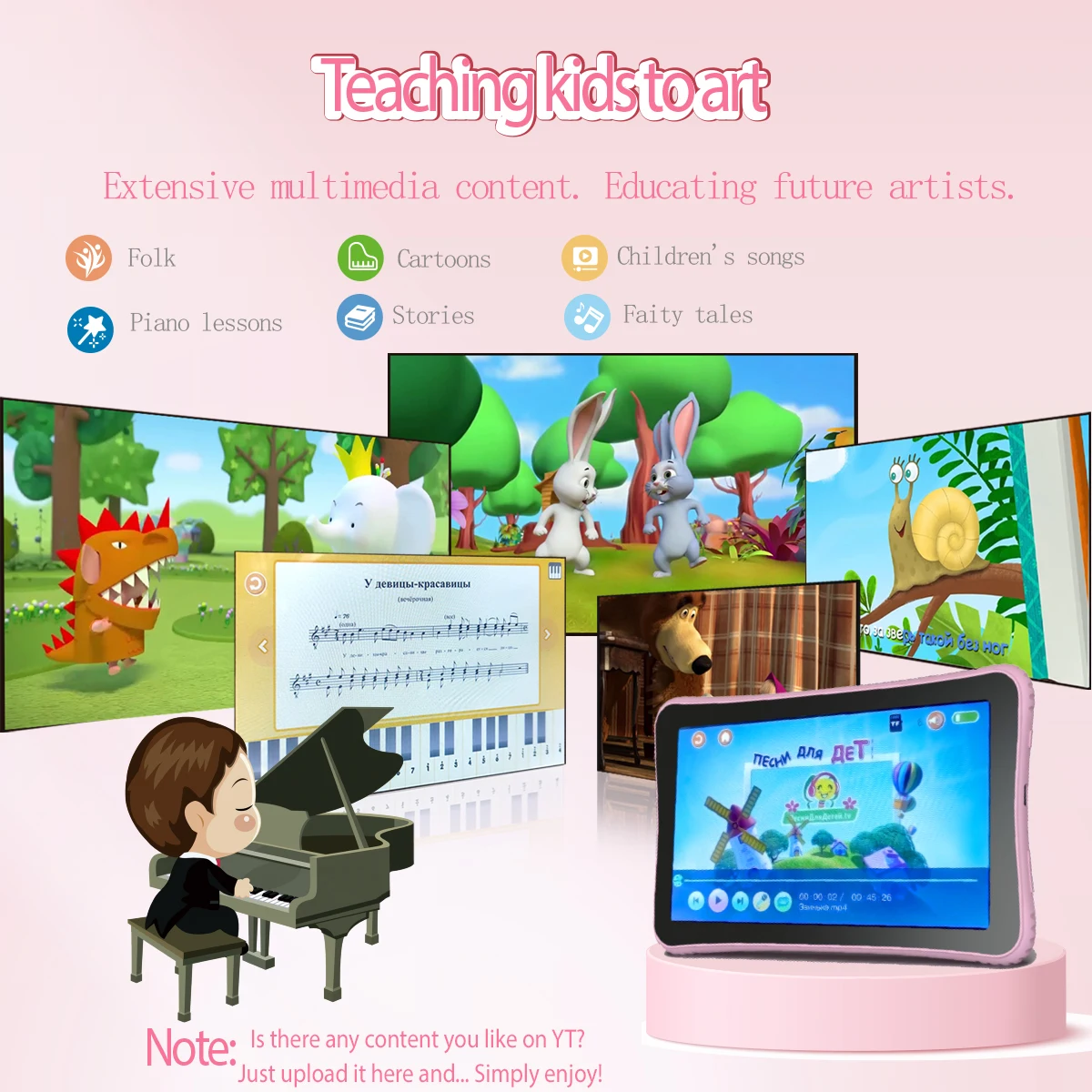 كمبيوتر لوحي للأطفال مقاس 7 بوصات باللغة الإنجليزية للأطفال، كمبيوتر تعلم تعليمي للأطفال الصغار في مرحلة ما قبل المدرسة، لعبة مونتيسوري التعليمية #3