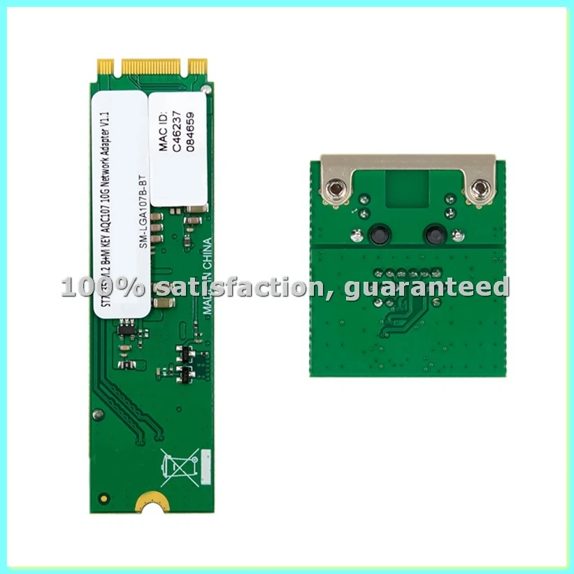 M.2 B+M Single-Port 10GbE Network Card RJ45 Ethernet Network Adapter AQC107S T1 Control Grade Server Network Card-BCBW