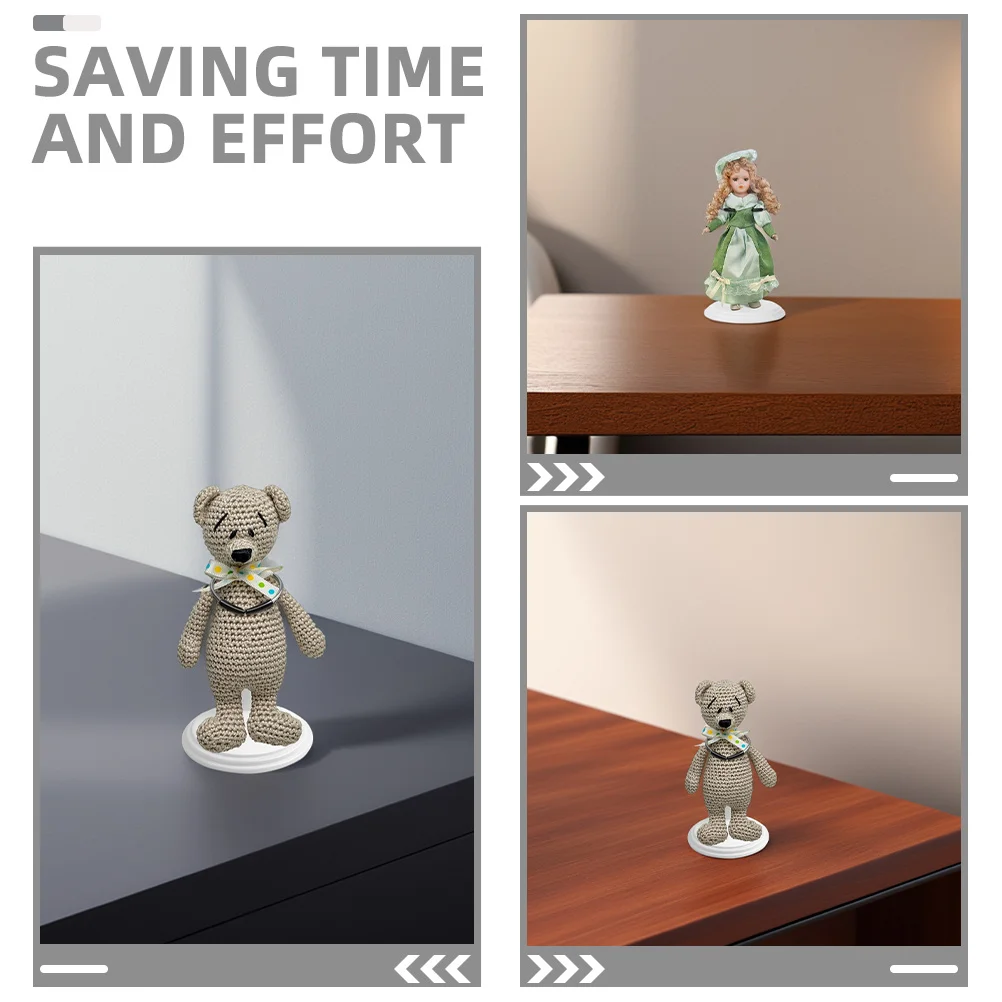 2 Peças de Suporte Ajustável para Exibição de Figuras de Ação, Estrutura de Suporte Estável, Base Plástica, Kit Decorativo de Miniaturas