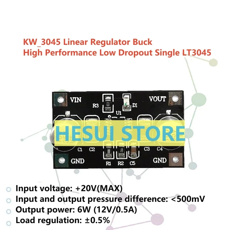 LT3045 module single power supply DC linear regulator low noise ripple RF power module MINI version