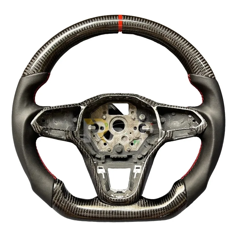 For Golf R 6 7 7.5 8 MK8 8R Gti Gtd Customized Regular Factory Direct Price Carbon Fiber Steering Wheel