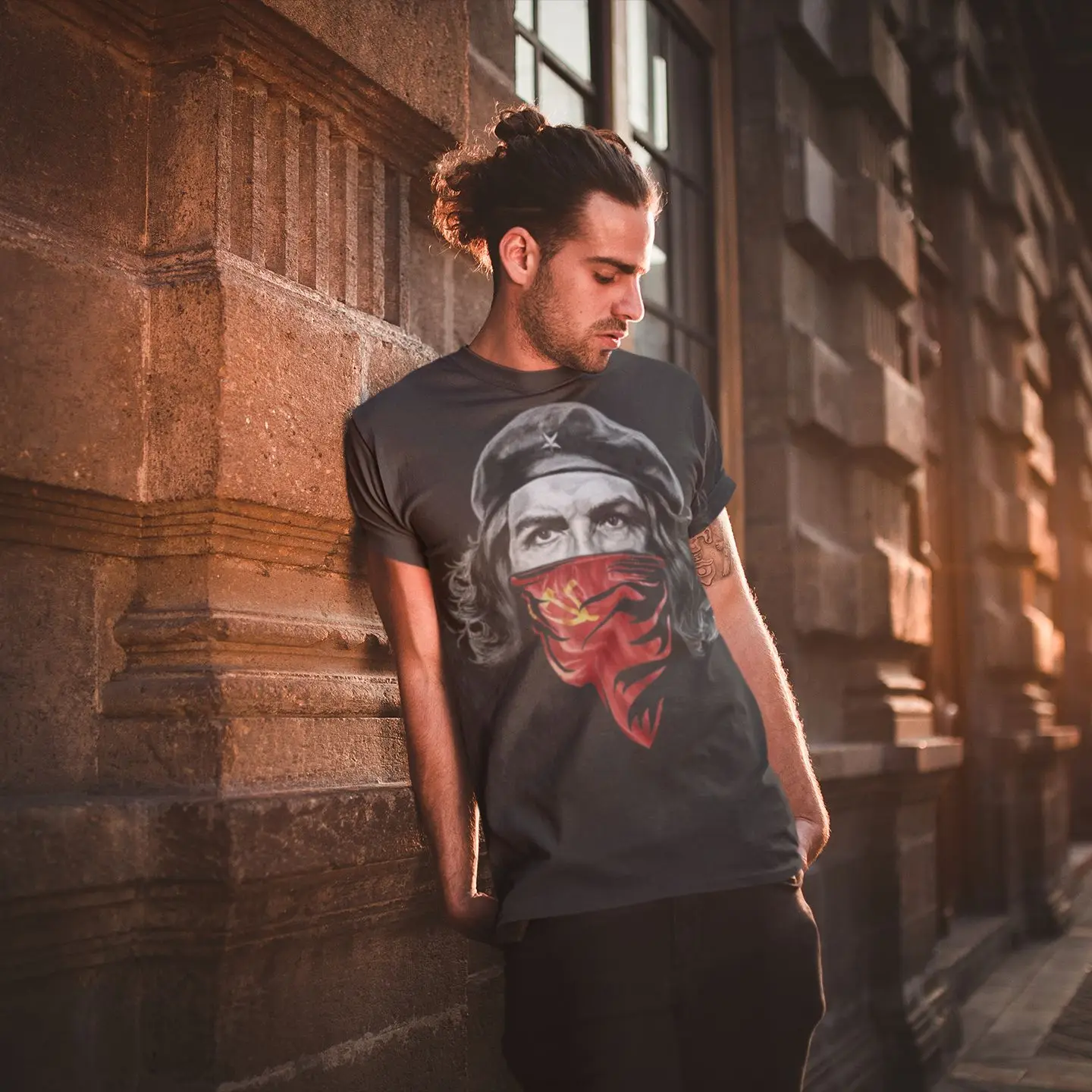 Che Guevara Masked T Shirt Celebrity 100 Percent Cotton Men T-Shirt Short Sleeve Printed Tshirt Summer