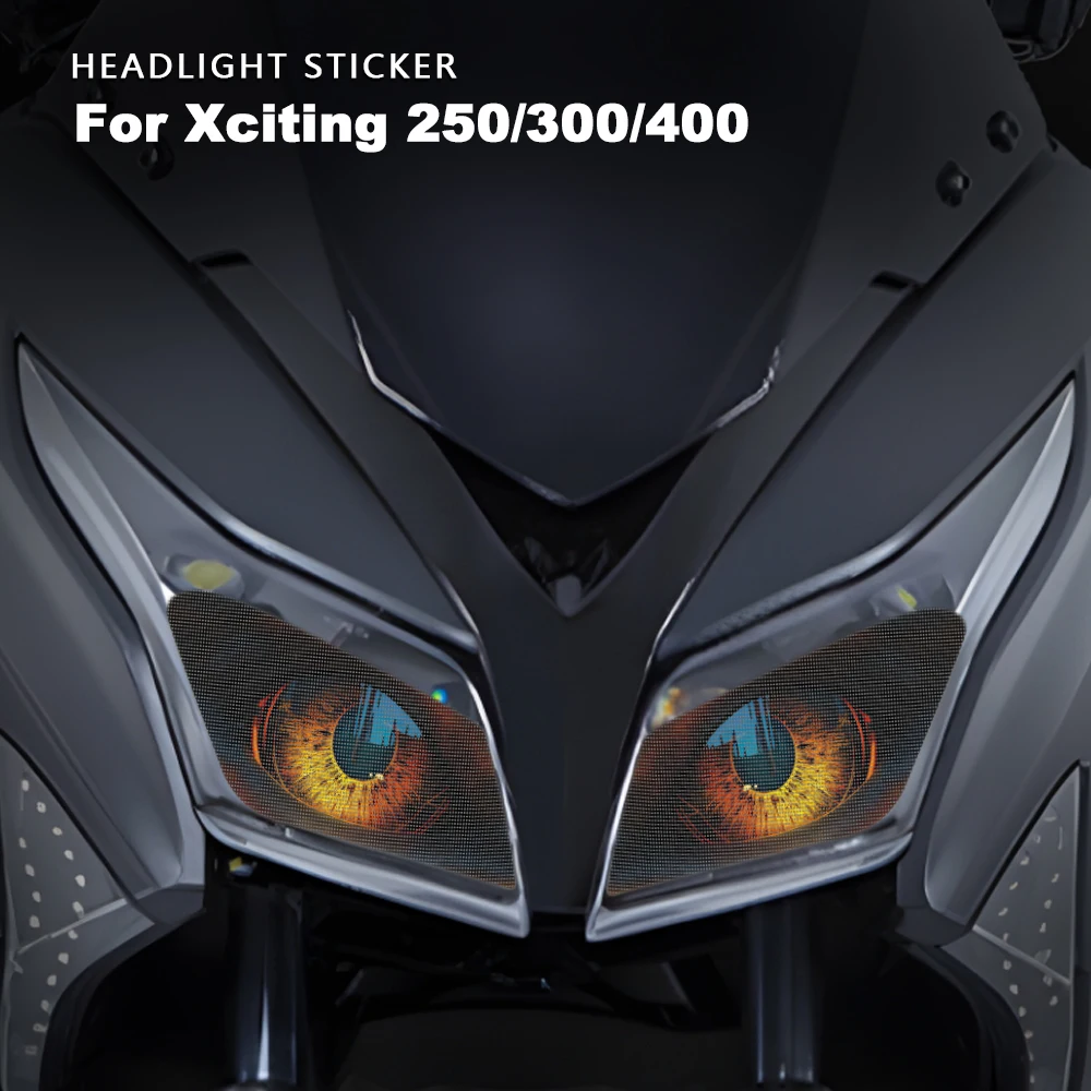 Headlight Sticker Waterproof Motorcycle Decals for Kymco Xciting 250 300 400 Accessories Head Light Motorbike Stickers