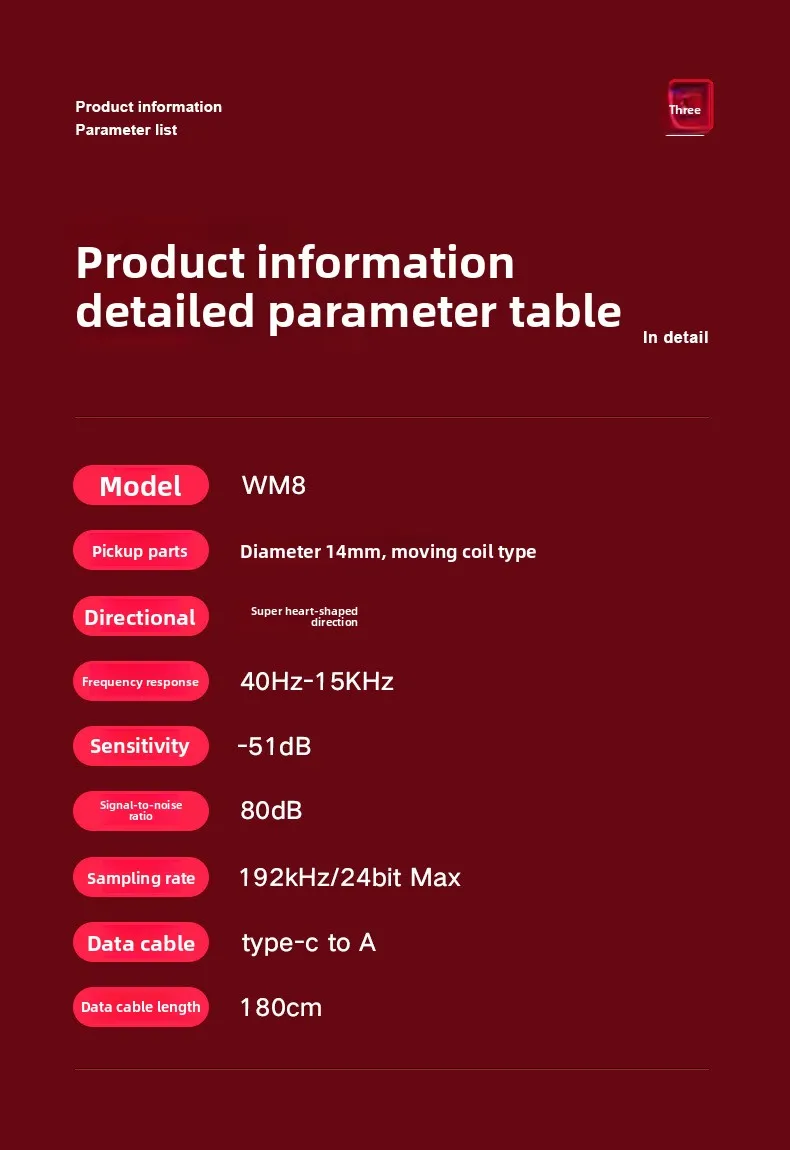 WM8 dynamic microphone XLR with 48V sound card recording dubbing singing device USB computer Game LIVE microphone