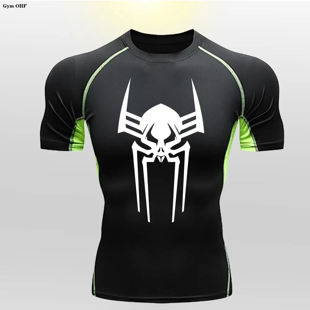 2099 어린이 운동복 티셔츠 어린이 러닝 러쉬 가드 탑 체육관 피트니스 조깅 스포츠 레깅스 압축 티셔츠 소년 반바지