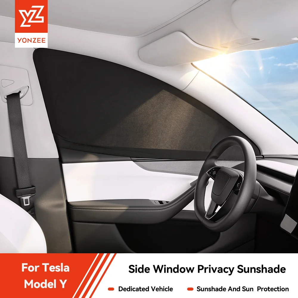 Image of YZ Für Tesla Y Juniper 2025-2026 Auto Seitenfenster Sonnenschutz Camping Sichtschutz Sonnenschutzvorhang Abdeckung Vordere Hintere Windschutzscheibe Zubehör