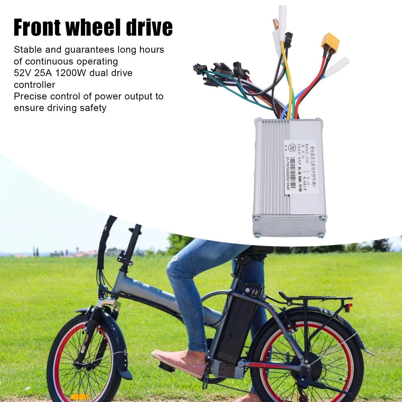 

Контроллер скорости 52В 25А 1200Вт для электровелосипеда/скутера, двухмоторный, из алюминиевого сплава, для переднего привода