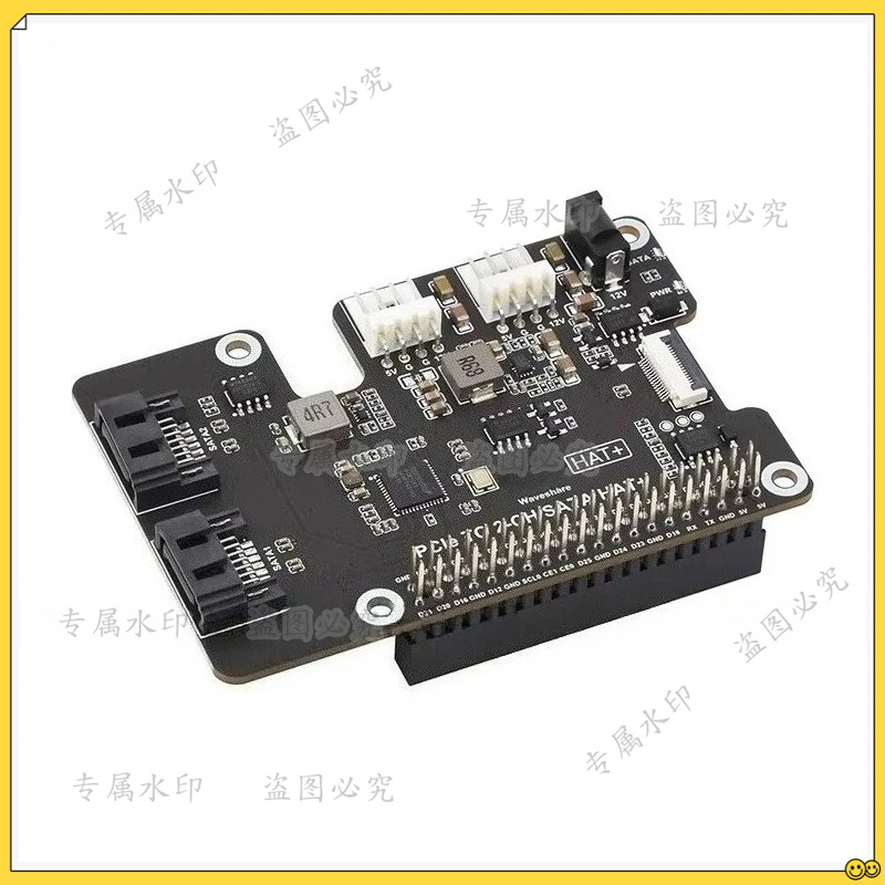 

Raspberry Pi 5 PCIe to Dual SATA Expansion Board Raspberry Pi 5 SATA Hard Drive Adapter Board Drive Free