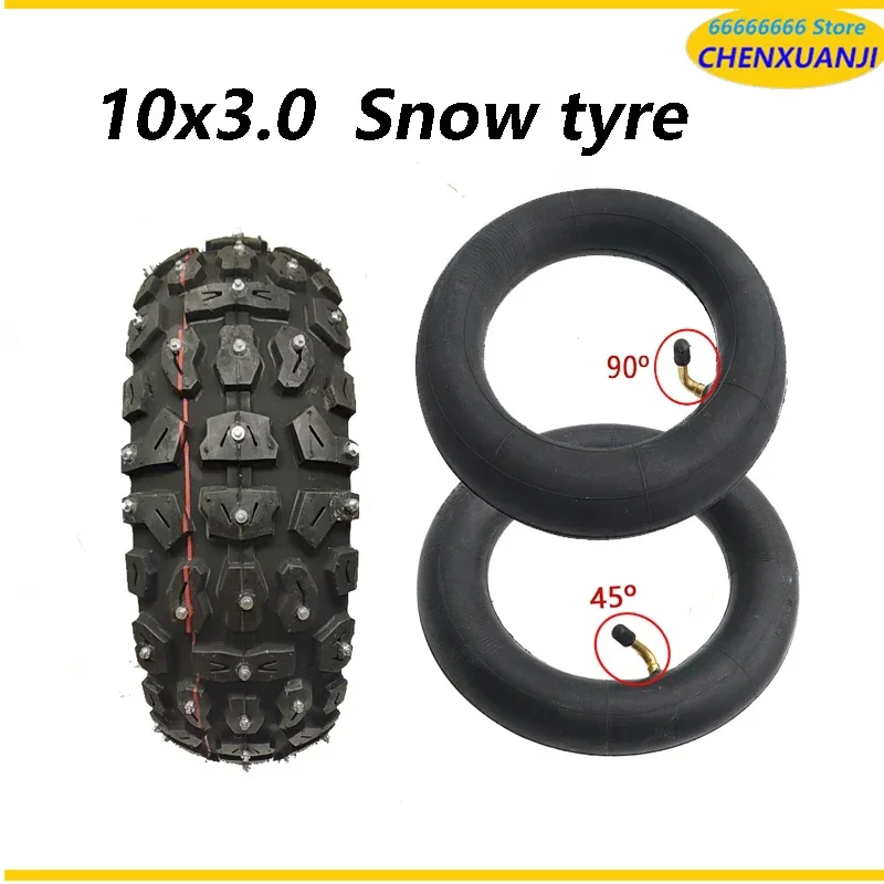 10x3.0 Snow Tire 10 Inch 255x80 80/65-6 Off Road Studded Snow Tires For Electric Scooter Zero 10x Dualtron Kugoo MSnow Tire