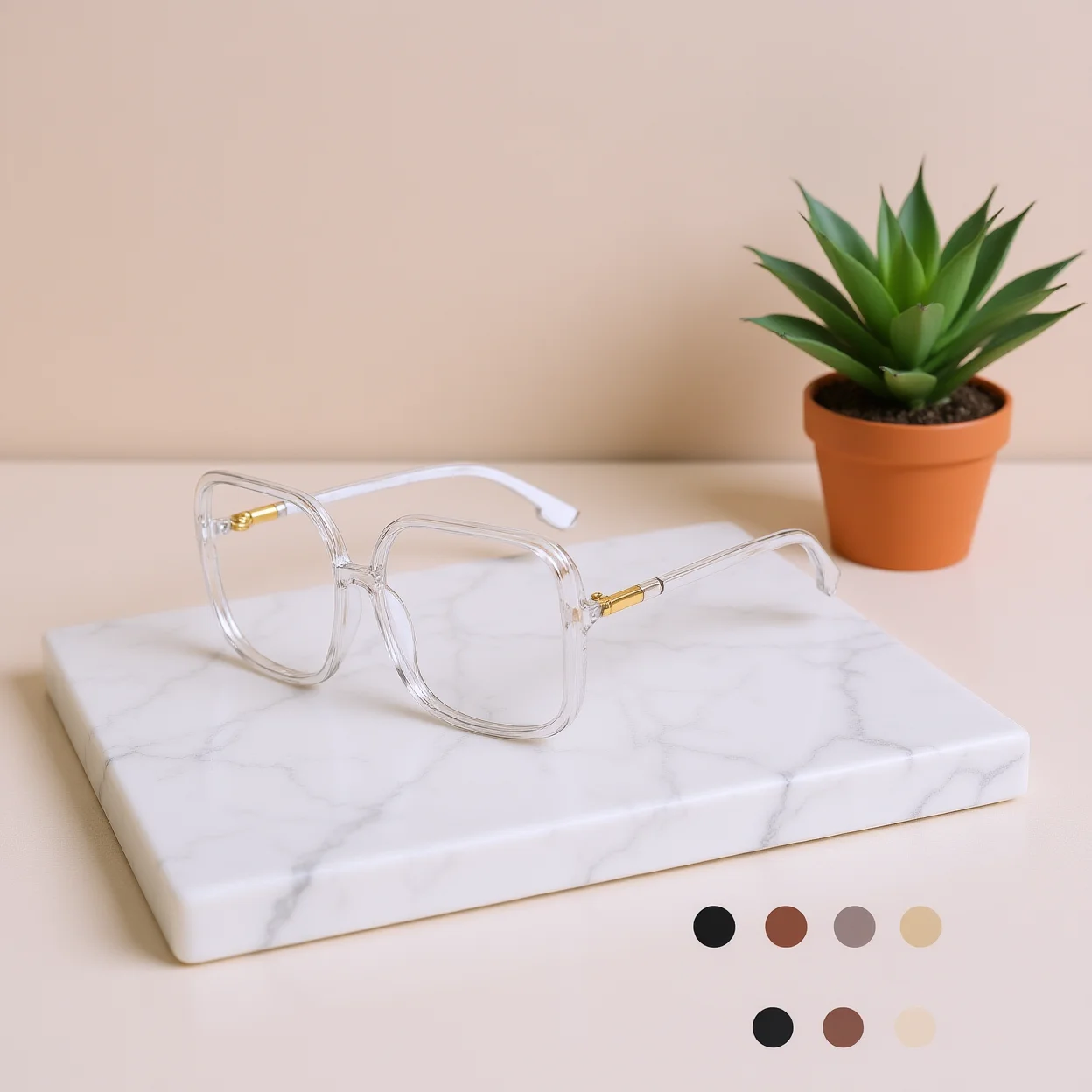 Unisex Eyeglasses Full Rim Full Rim Glasses Blue Light Blocking Eyeglasses Large Square Plain Glasses For Fashion Matching Long
