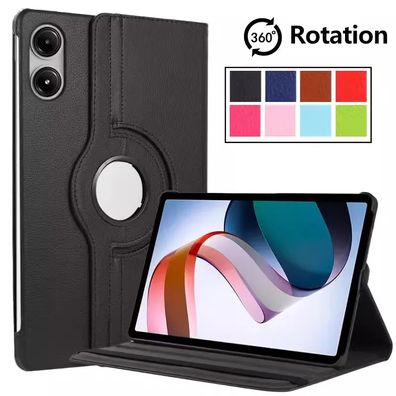 

Вращающийся чехол для Xiaomi Poco Pad 12,1 2024 Pad 6S Pro 12,4 5Pro 6 Pro Redmi Pad Pro12.1 SE 11 дюймов Pad10.61, кожаный чехол-подставка