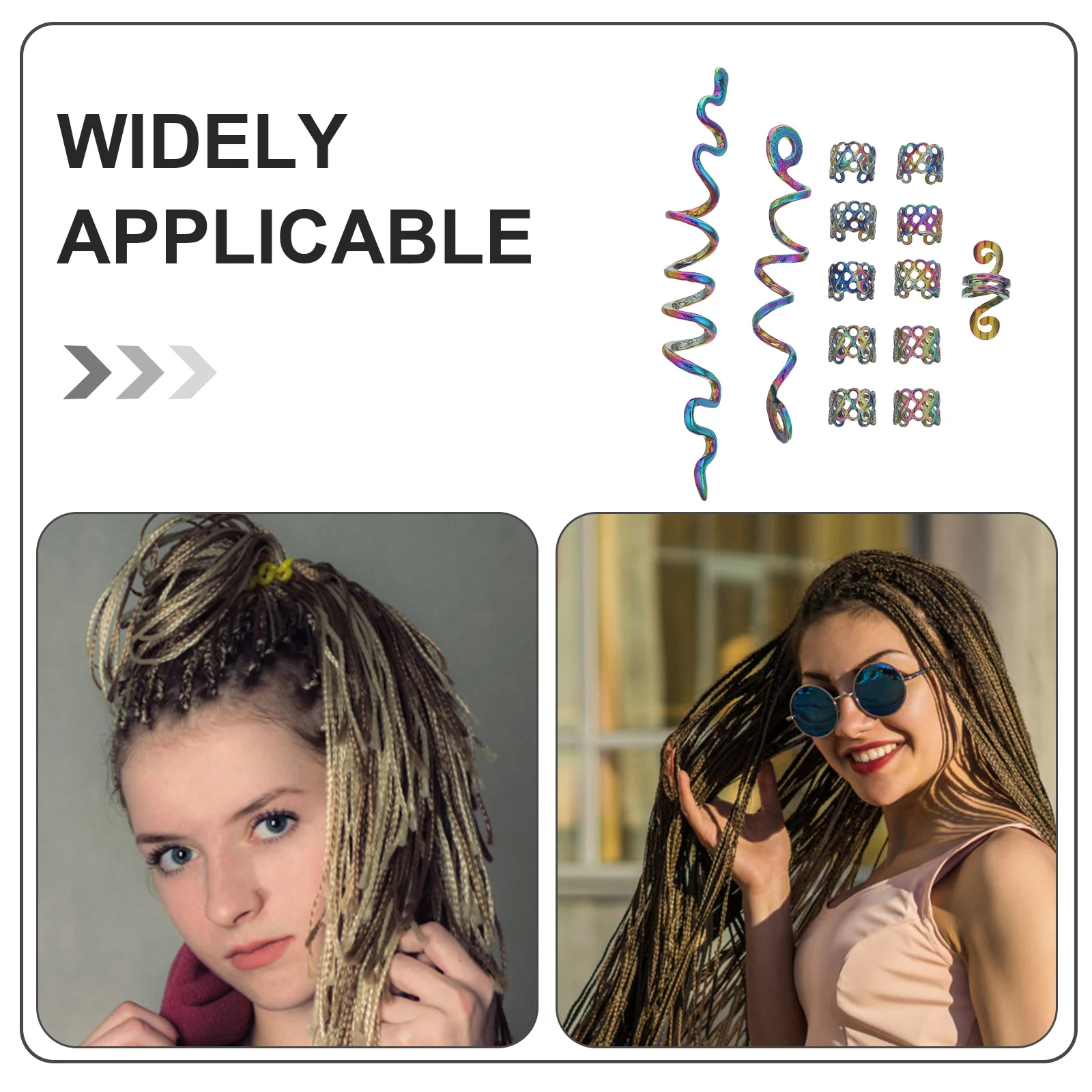 1 مجموعة 1 مجموعة مقاطع الشعر الرجعية تجديل خواتم الشعر Dreadlock اكسسوارات معدنية دوامة لفائف جديلة مجوهرات للنساء الفتيات هدية #4