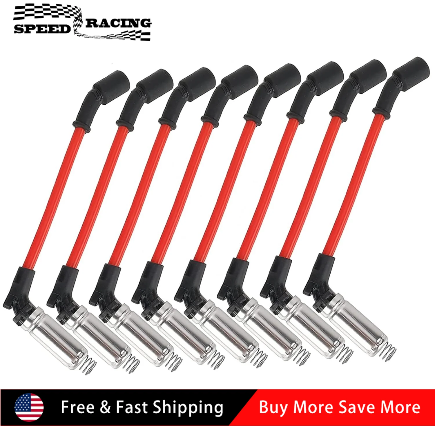 

48322R M8-48322 48322 7831 8pcs Spark Plug Wires Set Performance For Chevrolet Avalanche 2007-2008 5.3L V8 SP-0031