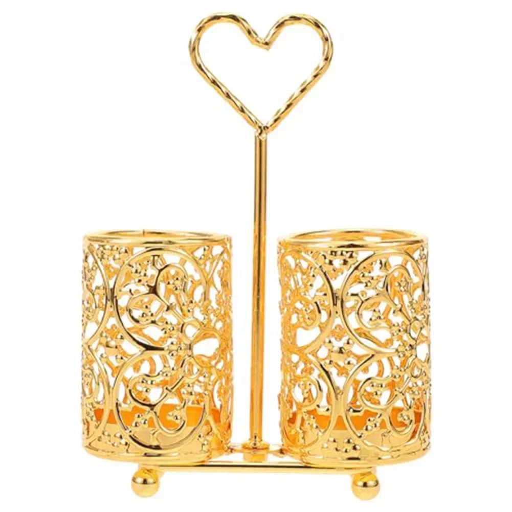 

Metal Utensil Holder Cutlery Jar Kitchen Compartments Countertops Vase Large Storage Capacity Metal Utensil Holder