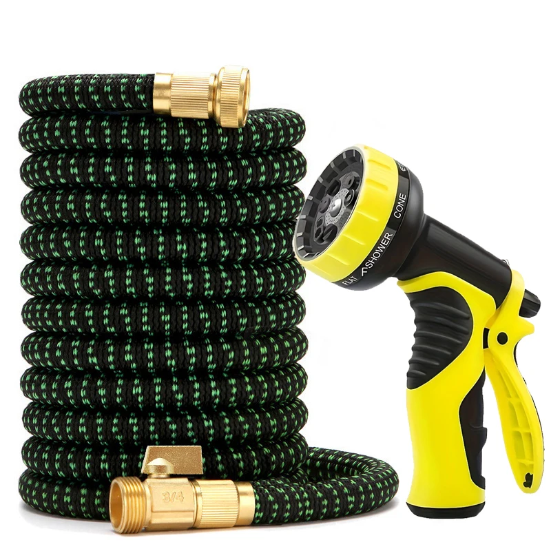 

Scalable Garden Dual Color Water Pipe, American Standard 3/4 Inch With 10 Function Nozzle Gun, Outdoor Garden Water Pipe
