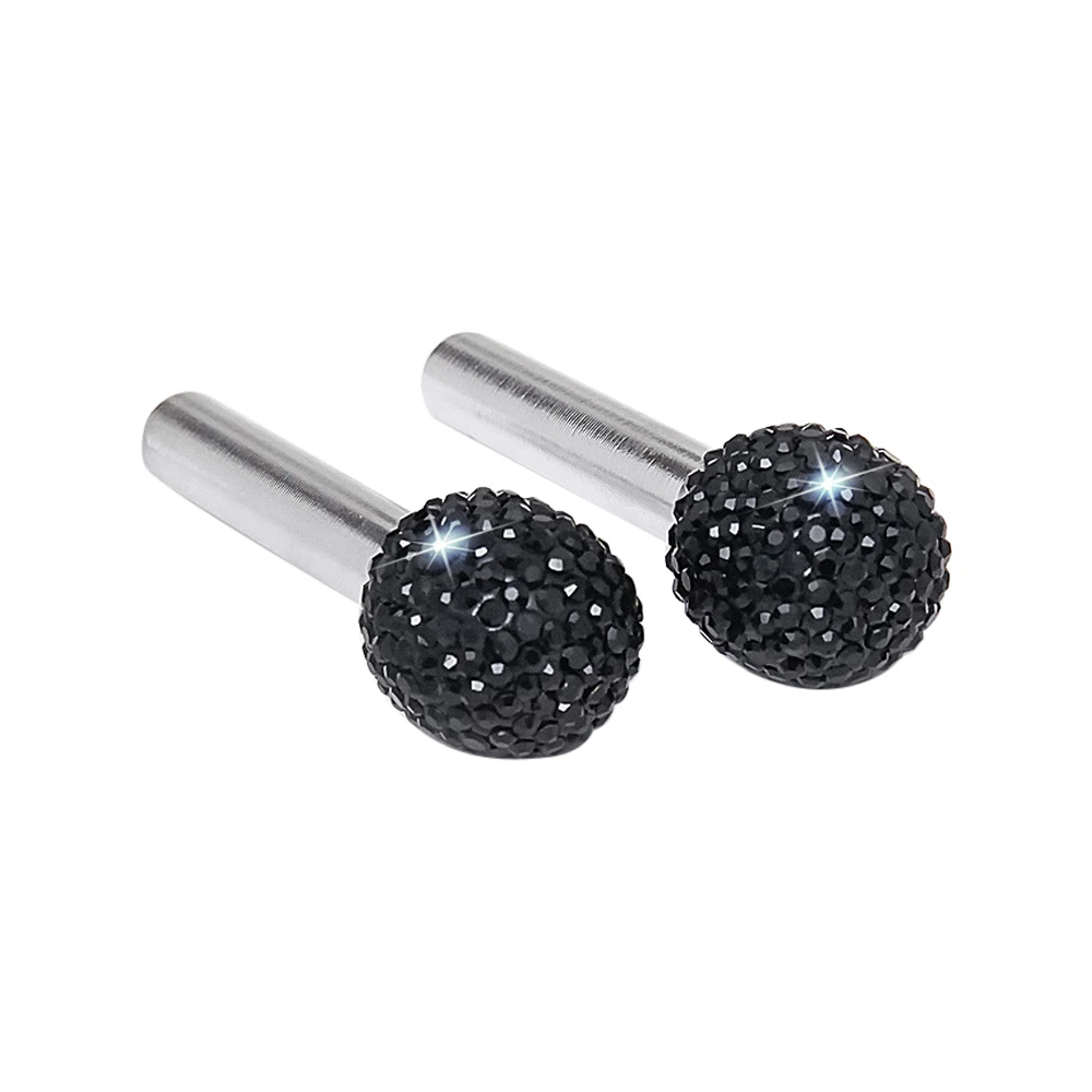 Car Door Pin Lock Knob Pull Pins Aluminum Alloy Car Door Handle Diamond Bling Security Car Door Latch Lock Pin Car Accessories