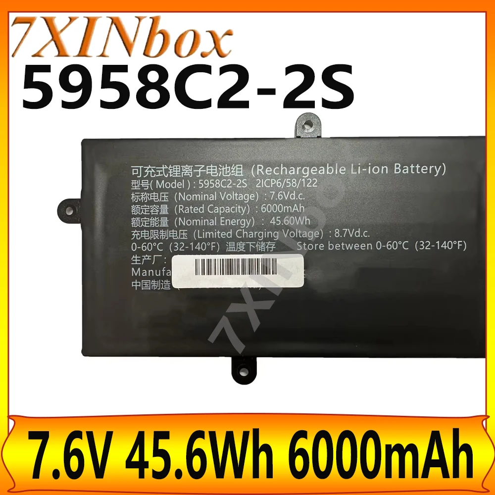 7XINbox 5958C2-2S 7.6V 45.6Wh 6000mAh Laptop Battery For Tsinghua Tongfang Ran 14-5BB4U For Mechrevo 14 N14EFS AEC5860127-2S1P