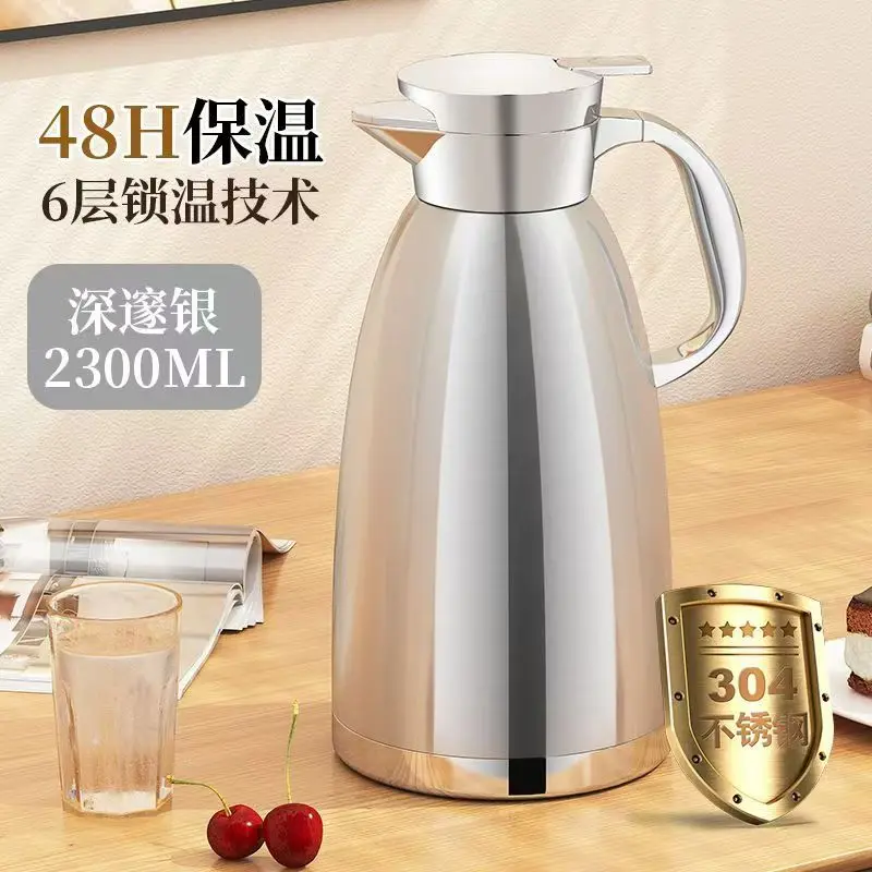 

304Stainless Steel Thermal Pot Home use and Commercial restaurant Kettle Tea House Teapot Large Capacit