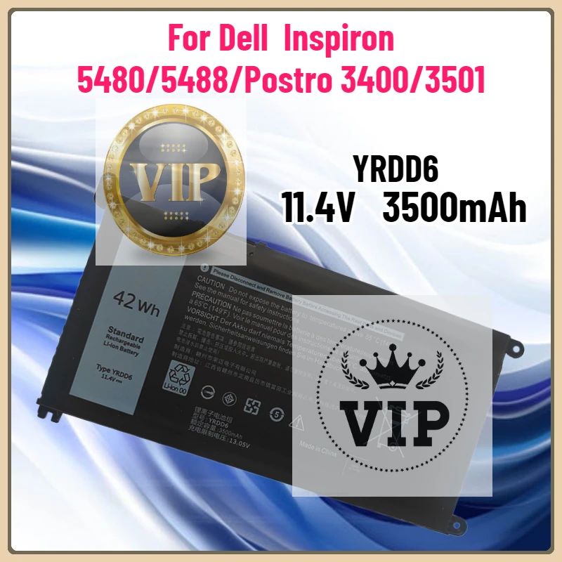 

NewYRDD6 подходит для аккумуляторов для ноутбуков Dell Inspiron 5480/5488/Postro 3400/3501 5498 3400 5493 5590 5593 5584
