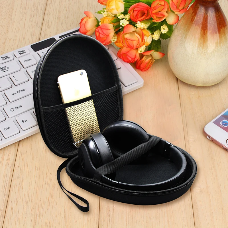 1Pc Hard Case Storage for Headphones Earphone Cable Earbuds Carrying Pouch Bag SD Card Hold Box Black