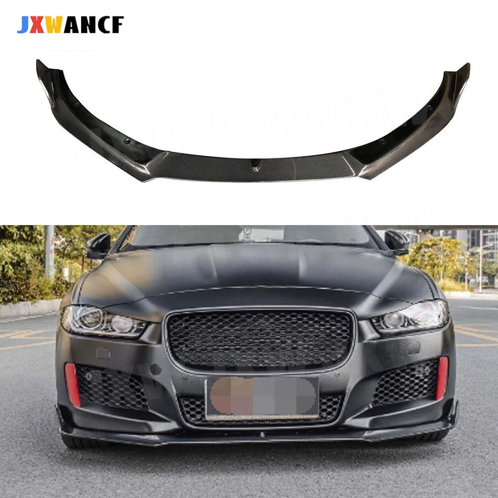 

JXWANCF Спойлер из углеродного волокна для переднего подбородка для Jaguar XE Sedan, 4-дверный, 2015, 2016, 2017, 2018, защита бампера в стиле C