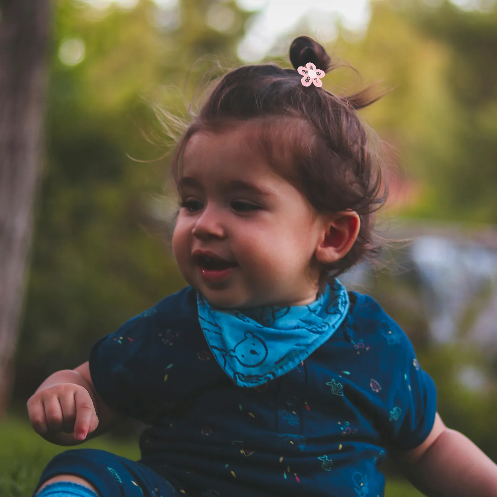 

30 шт. детских бесшовных резинок для волос с цветочным узором, не оставляющие заломов, мини-аксессуары для волос для девочек, тонкие резинки для хвостиков